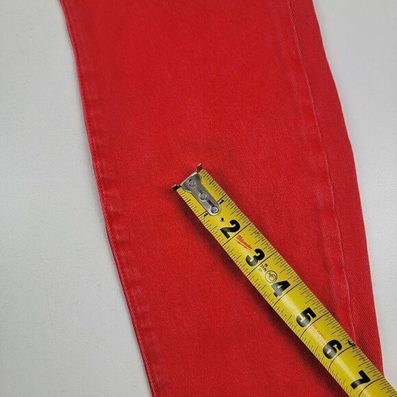 AO.LA Good High Rise Ankle Skinny Jeans Pants Red Orange Women Size 30 - Picture 3 of 12